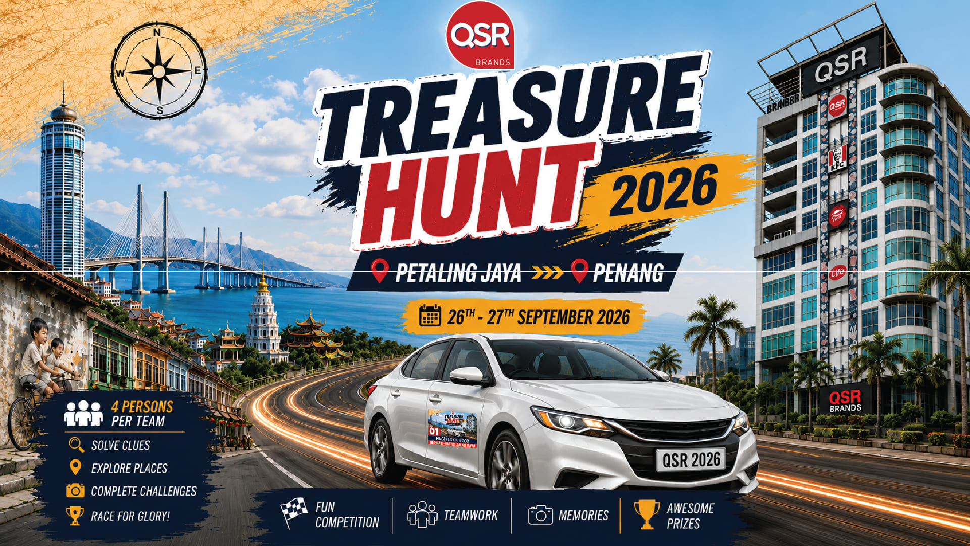 QSR Treasure Hunt 2026 Petaling Jaya to Penang